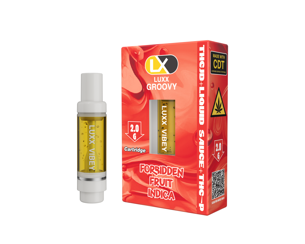 LUXX GROOVY 2GM CARTRIDGES THCJD + LIQUID SAUCE + THCP - FORBIDDEN FRUITS