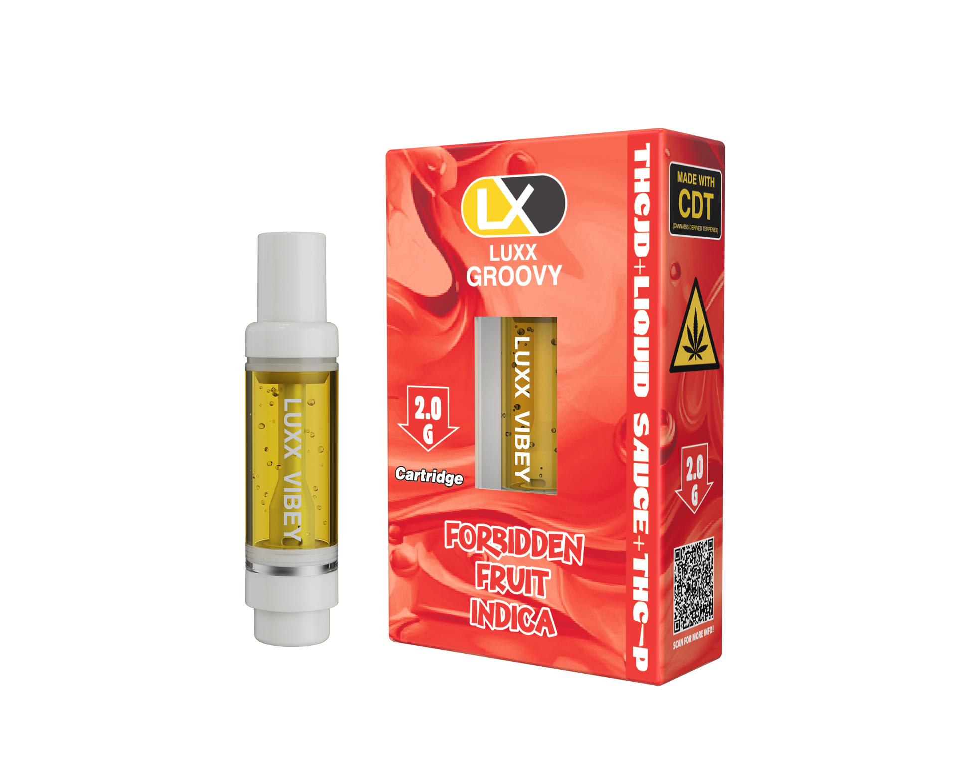 LUXX GROOVY 2GM CARTRIDGES THCJD + LIQUID SAUCE + THCP - FORBIDDEN FRUITS