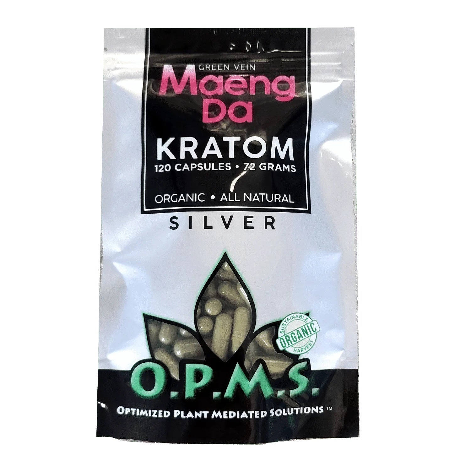 OPMS SILVER CAPSULES GREEN VEIN MAENG DA