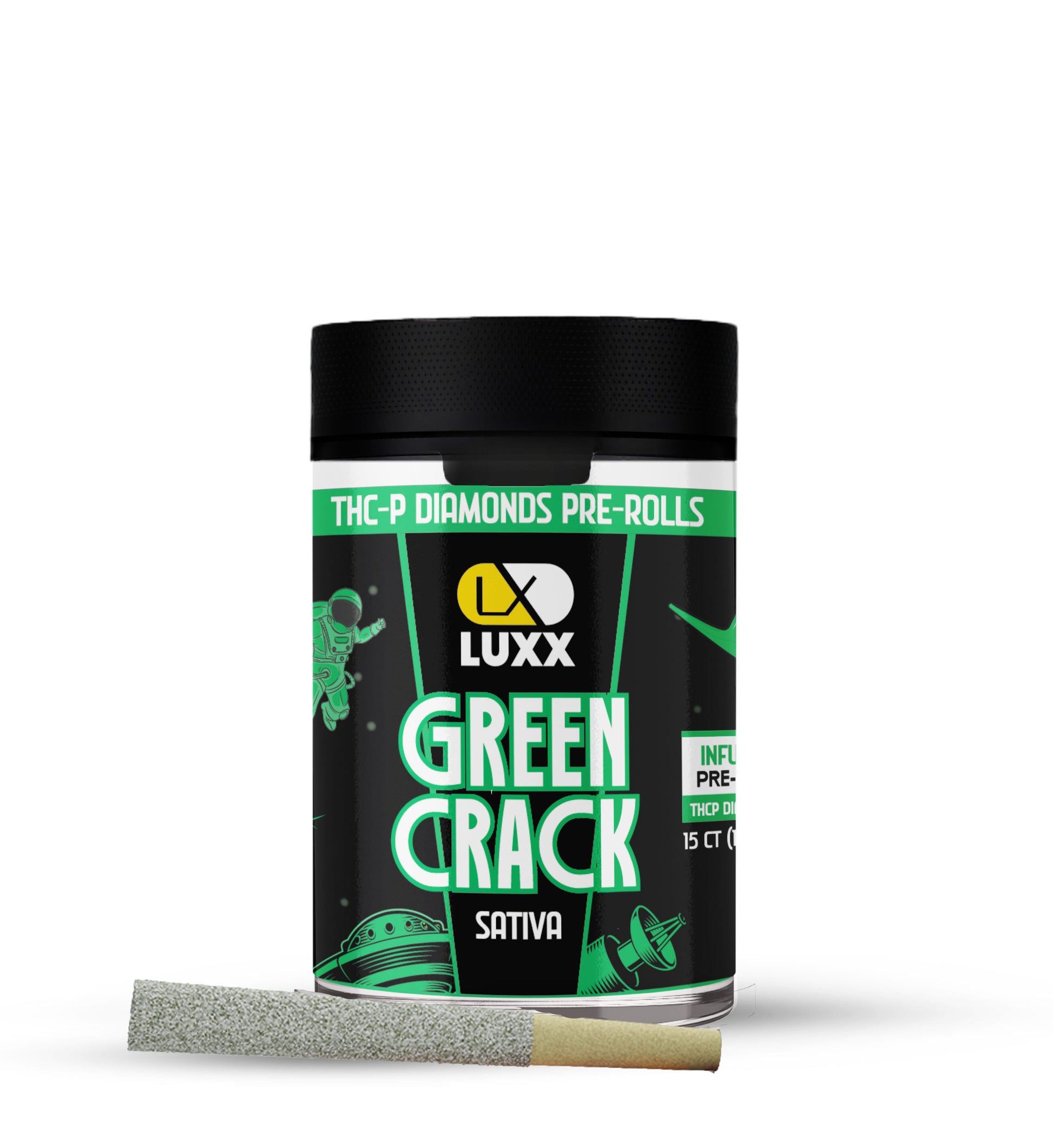 LUXX THC-P DIAMOND PRE-ROLLS 15CT - GREEN CRACK