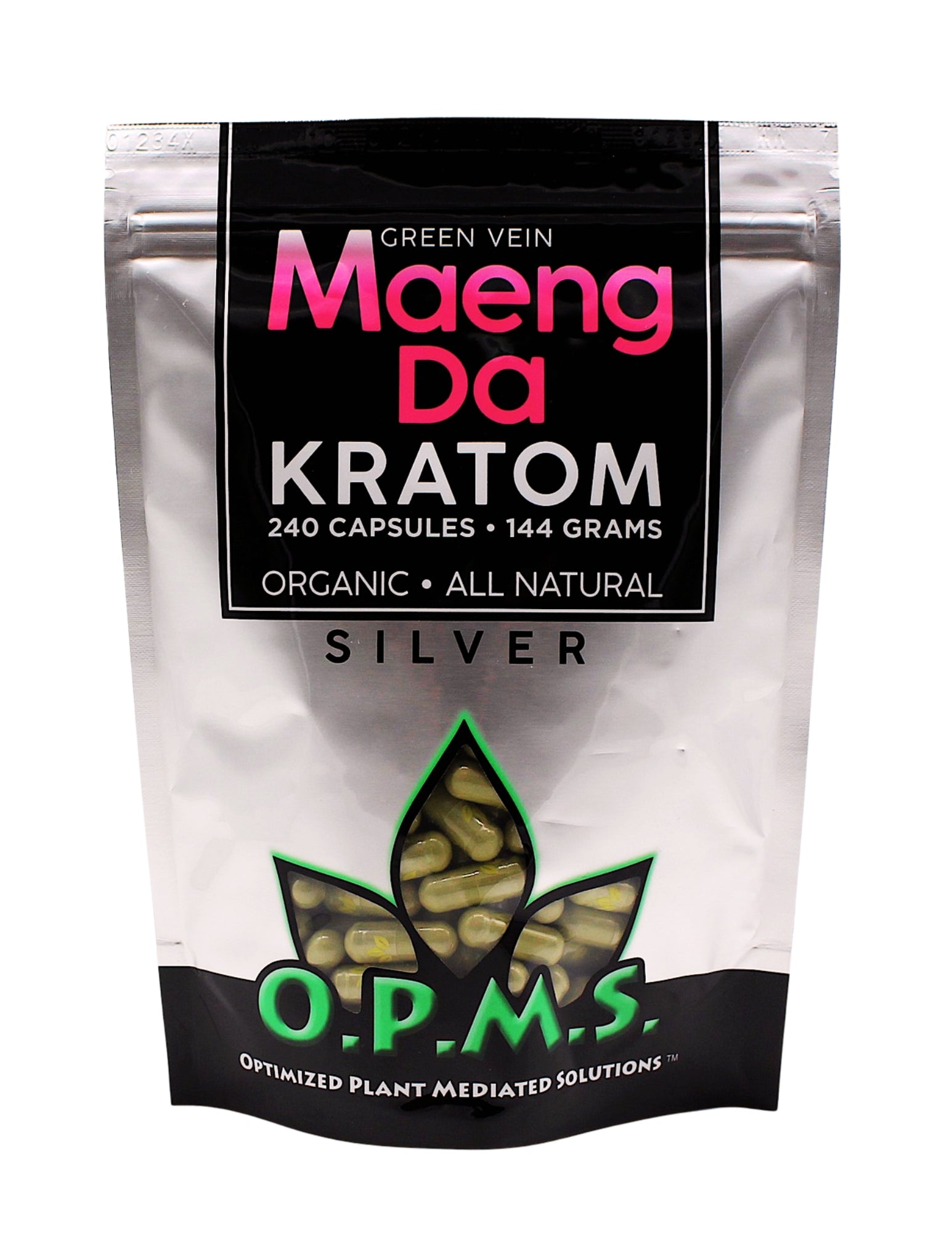 OPMS SILVER CAPSULES GREEN VEIN MAENG DA
