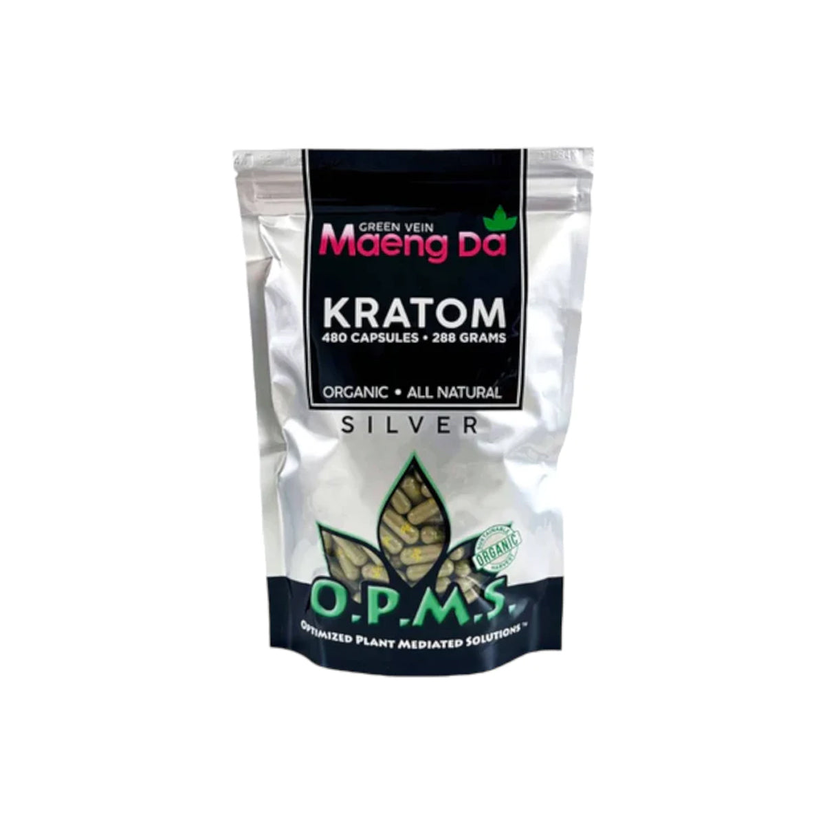 OPMS SILVER CAPSULES GREEN VEIN MAENG DA