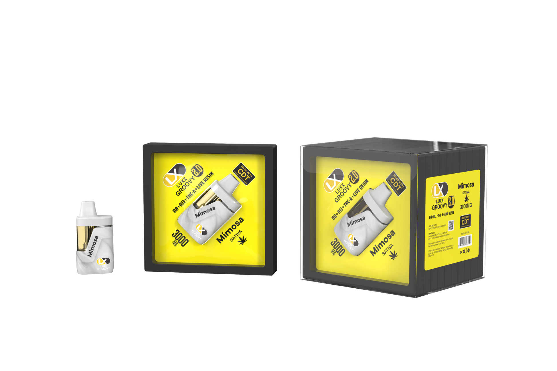 LUXX GROOVY 2.0 3000MG LIVE RESIN + LIQUID DIAMOND DISPOSABLE - MIMOSA BLEND