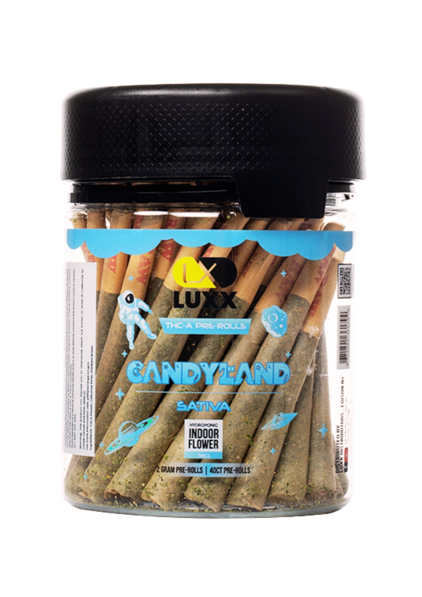 LUXX THC-A 40 COUNT 2GRAMS PRE-ROLLS JAR - CANDYLAND