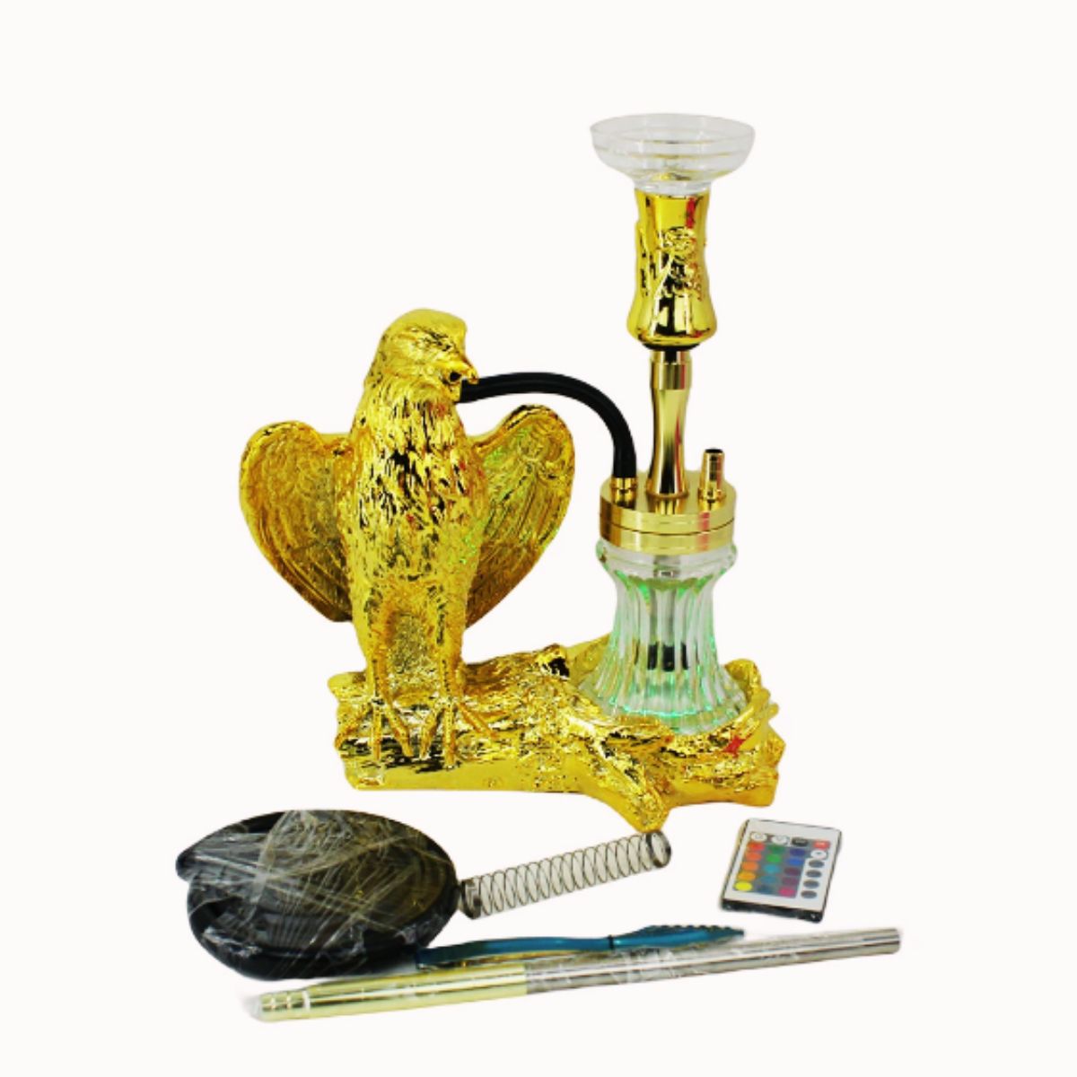 FALCON HOOKAH ALUMINIUM + RESIN 31CM - LUXX 4741