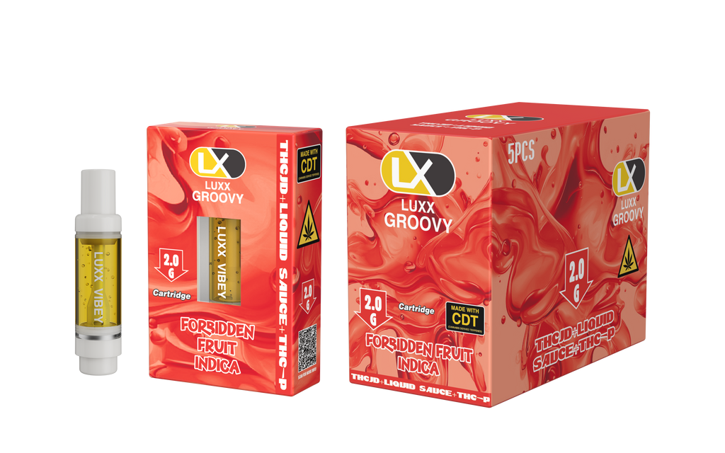 LUXX GROOVY 2GM CARTRIDGES THCJD + LIQUID SAUCE + THCP - FORBIDDEN FRUITS