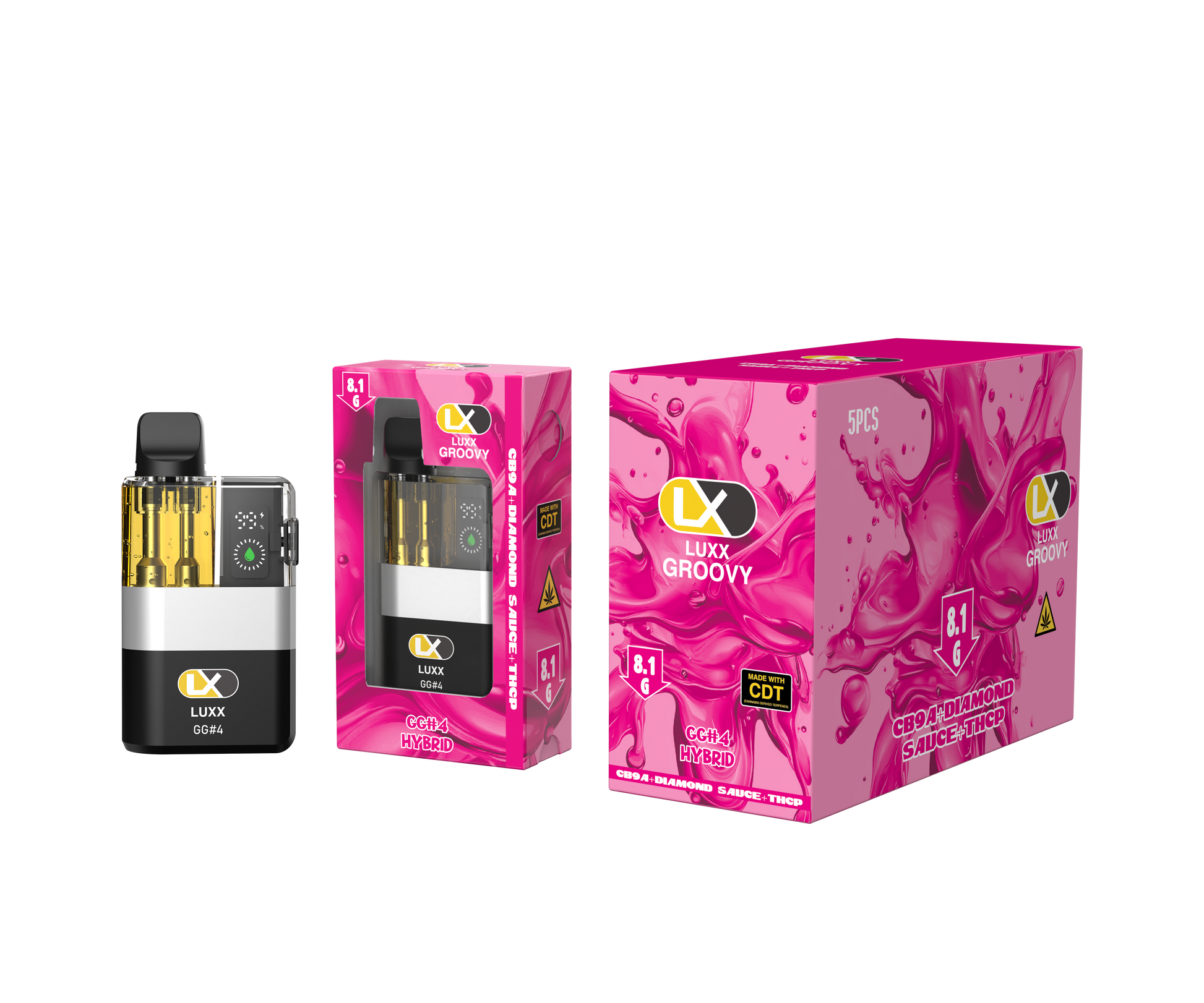 LUXX GROOVY 8.1GM CB9A + DIAMOND SAUCE + THC-P - GG#4