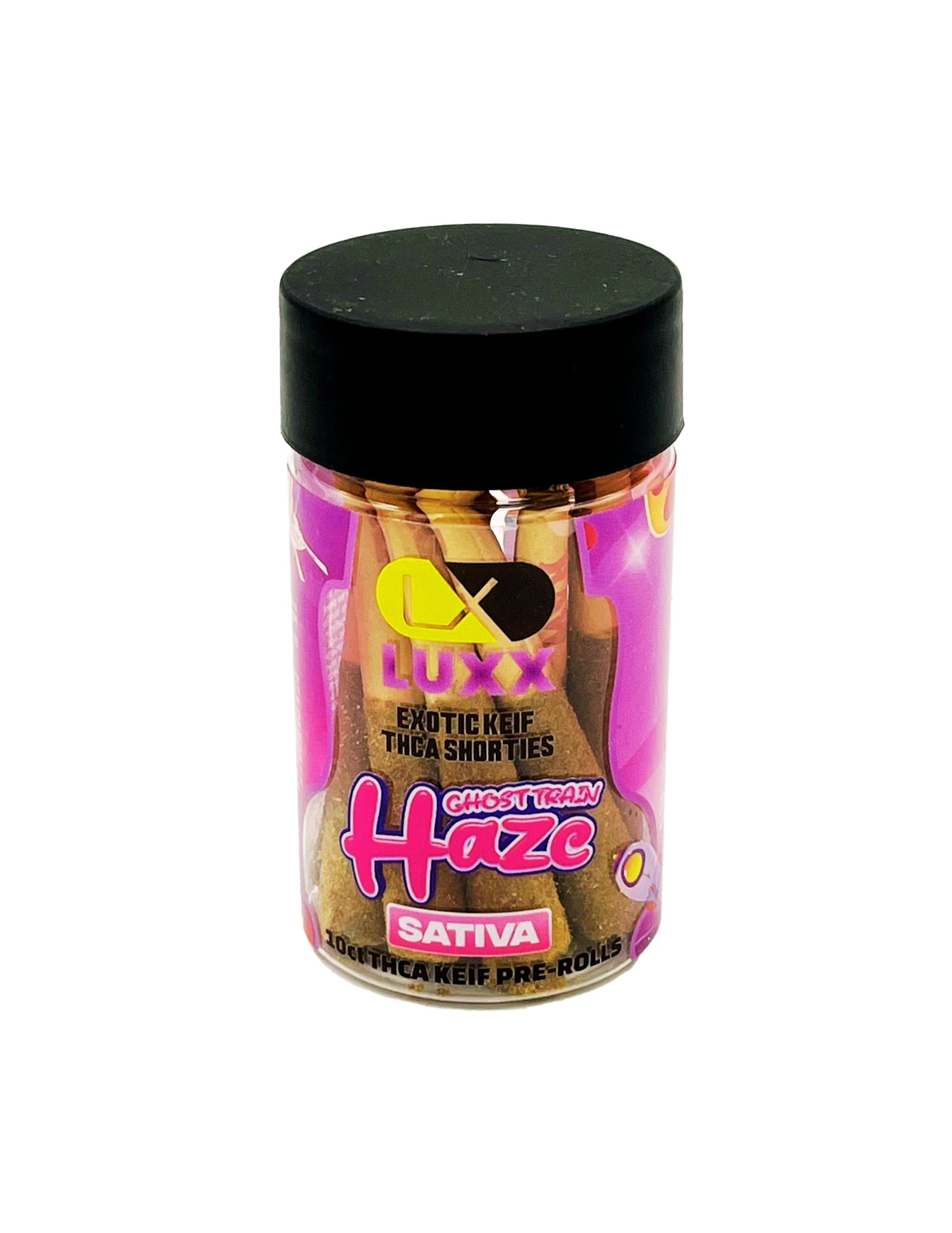 LUXX EXOTIC KIEF THC-A SHORTIES 10CT JAR - GHOST TRAIN HAZE