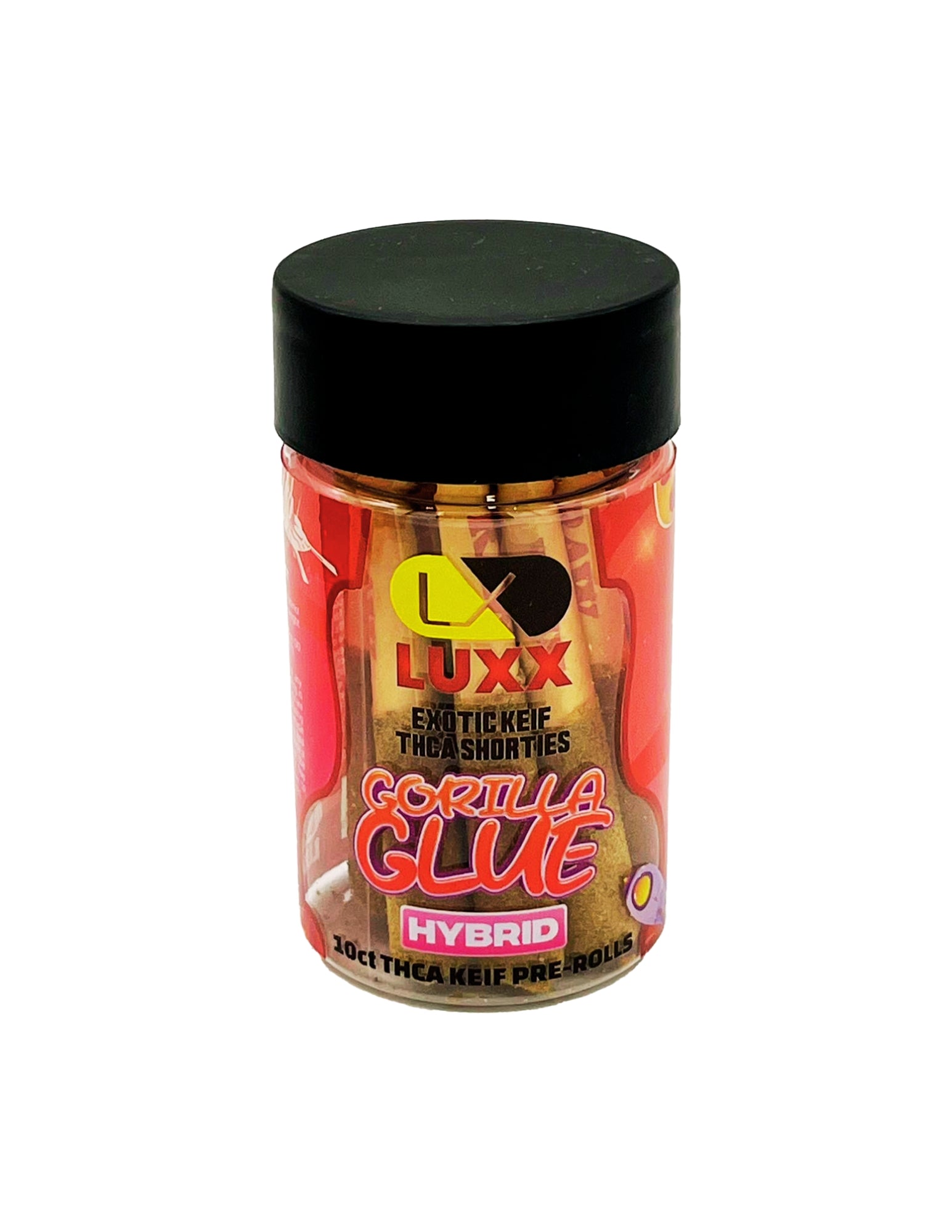 LUXX EXOTIC KIEF THC-A SHORTIES 10CT JAR - GORILLA GLUE