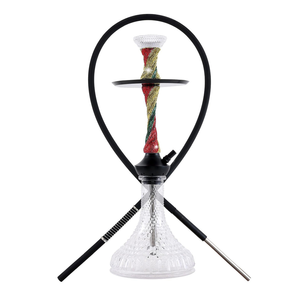 LUXX 4729 - ALUMINIUM + GLASS HOOKAH