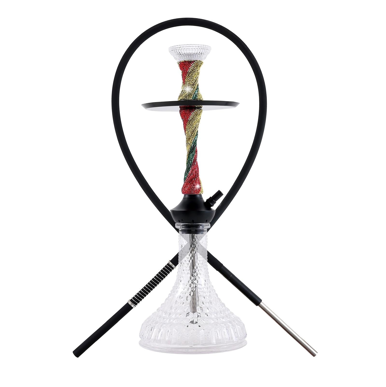 LUXX 4729 - ALUMINIUM + GLASS HOOKAH