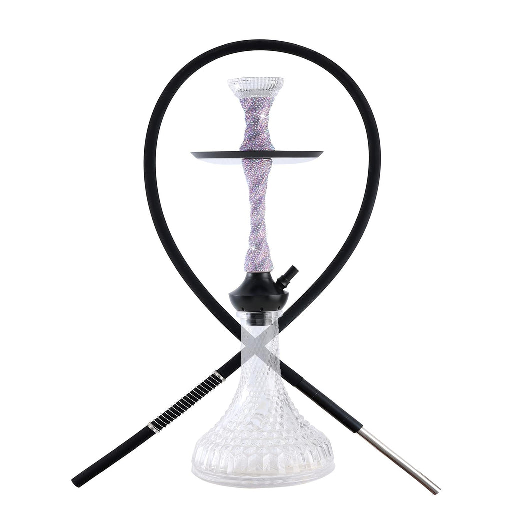LUXX 4729 - ALUMINIUM + GLASS HOOKAH