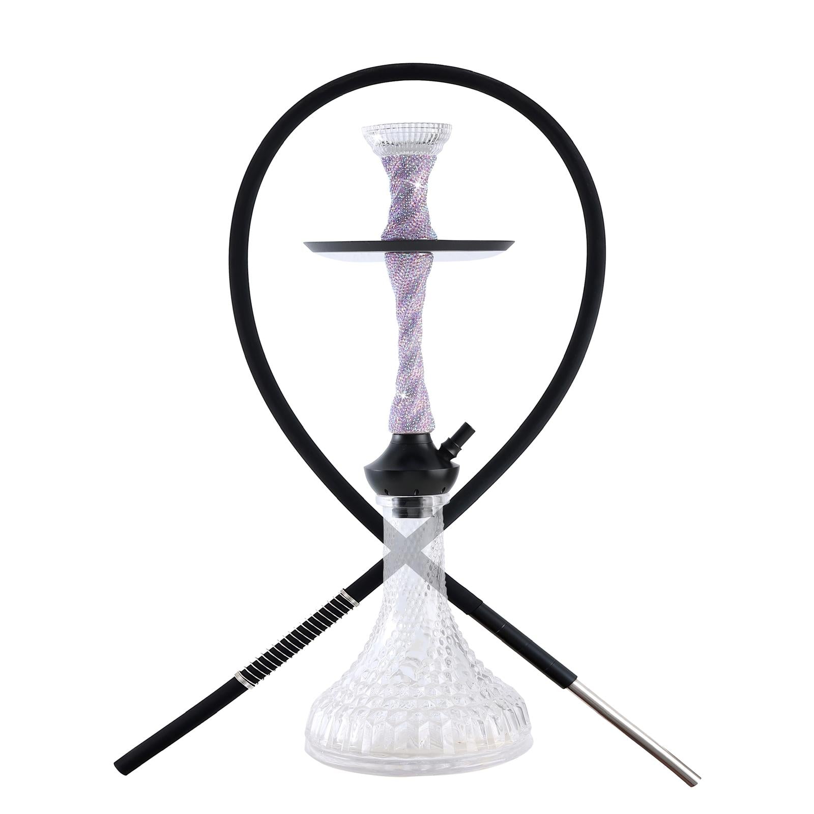 LUXX 4729 - ALUMINIUM + GLASS HOOKAH