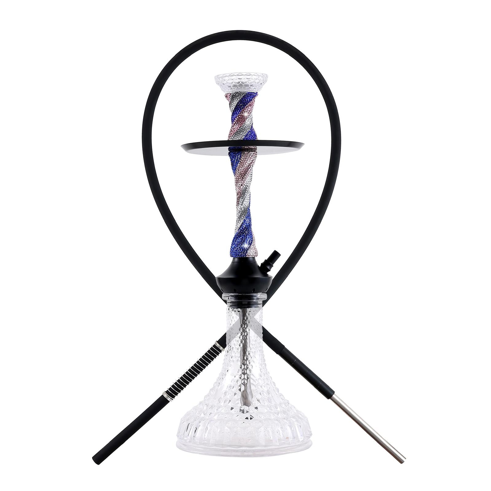 LUXX 4729 - ALUMINIUM + GLASS HOOKAH