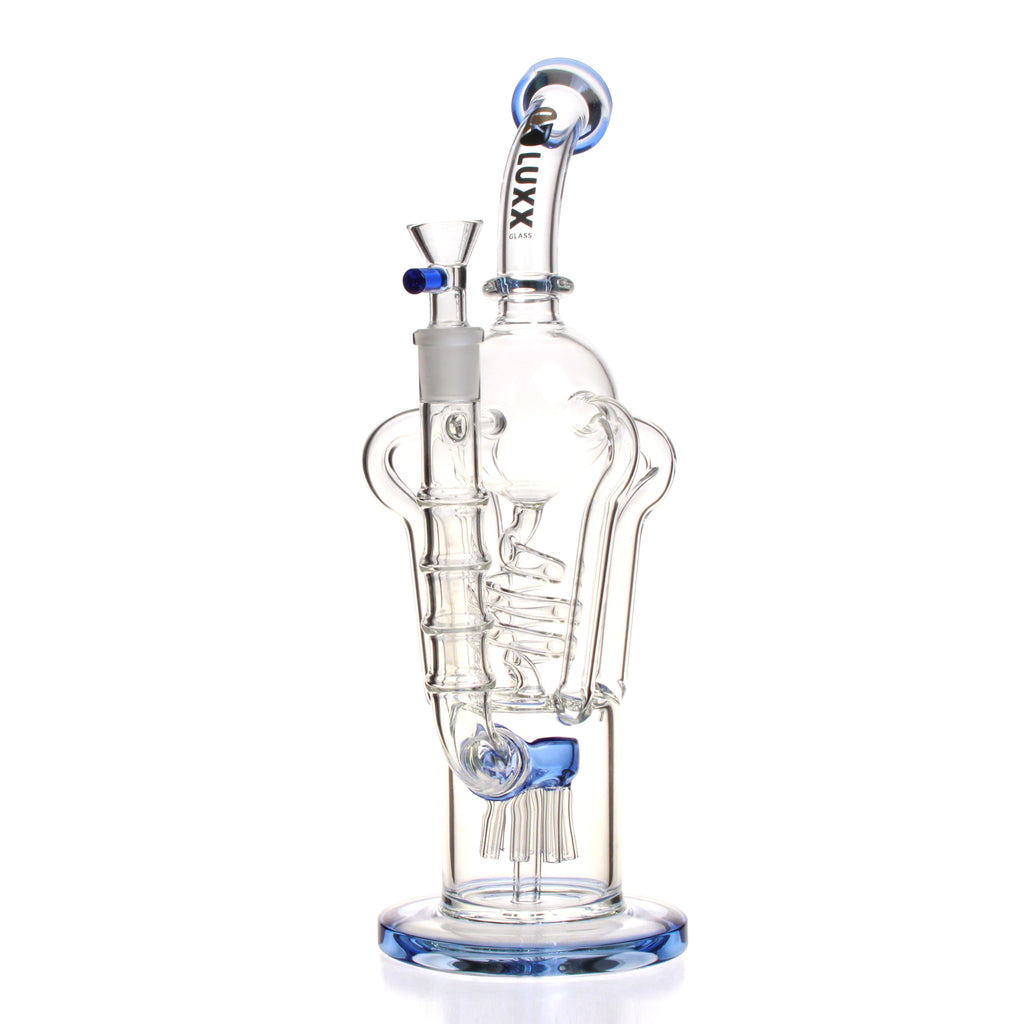 LUXX GLASS 13" RECYCLER WATER PIPE - LX 1337