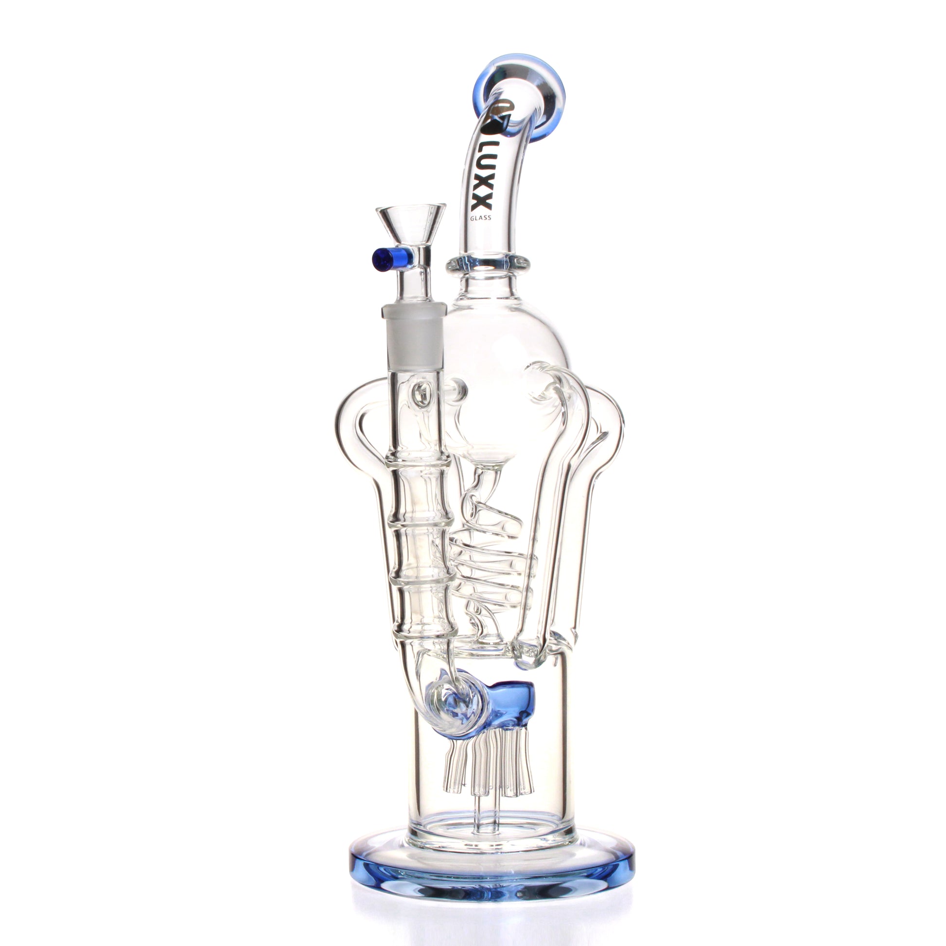 LUXX GLASS 13" RECYCLER WATER PIPE - LX 1337