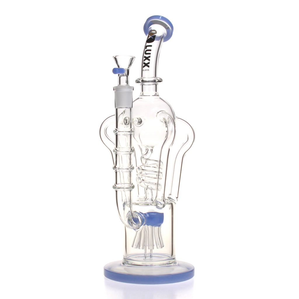 LUXX GLASS 13" RECYCLER WATER PIPE - LX 1337