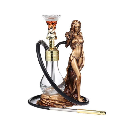 ALUMINIUM + RESIN LADY DESIGN HOOKAH LUXX 4638