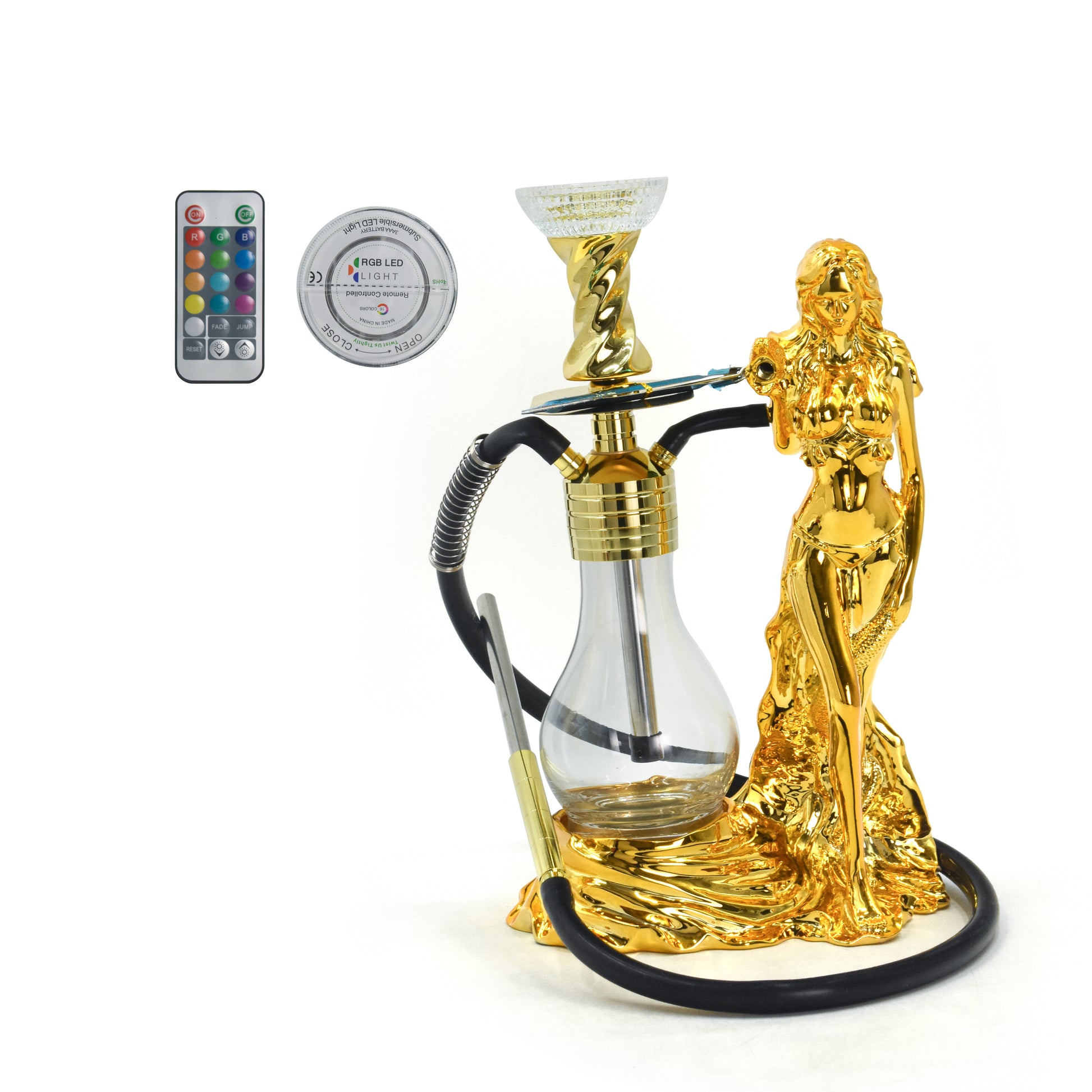 ALUMINIUM + RESIN LADY DESIGN HOOKAH LUXX 4638