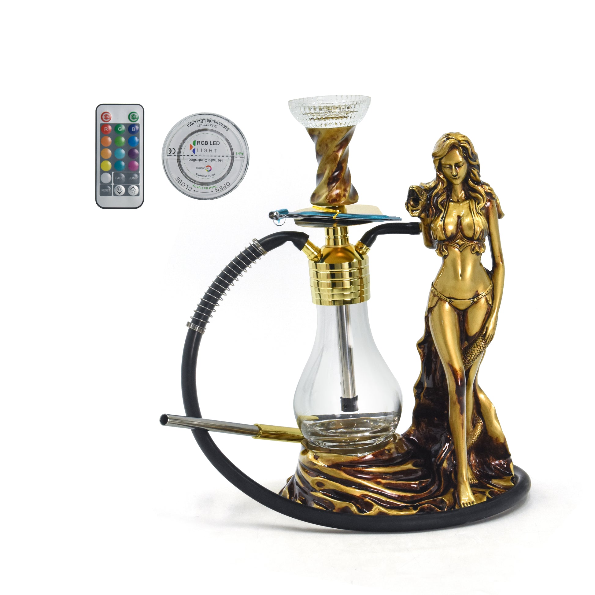 ALUMINIUM + RESIN LADY DESIGN HOOKAH LUXX 4638