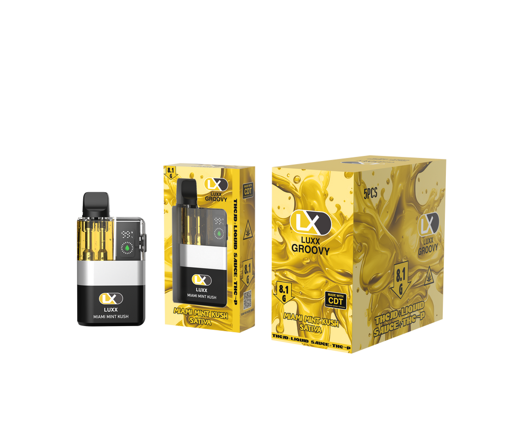 LUXX GROOVY 8.1GM THCJD + LIQUID SAUCE + THCP - MIAMI MINT (SATIVA)