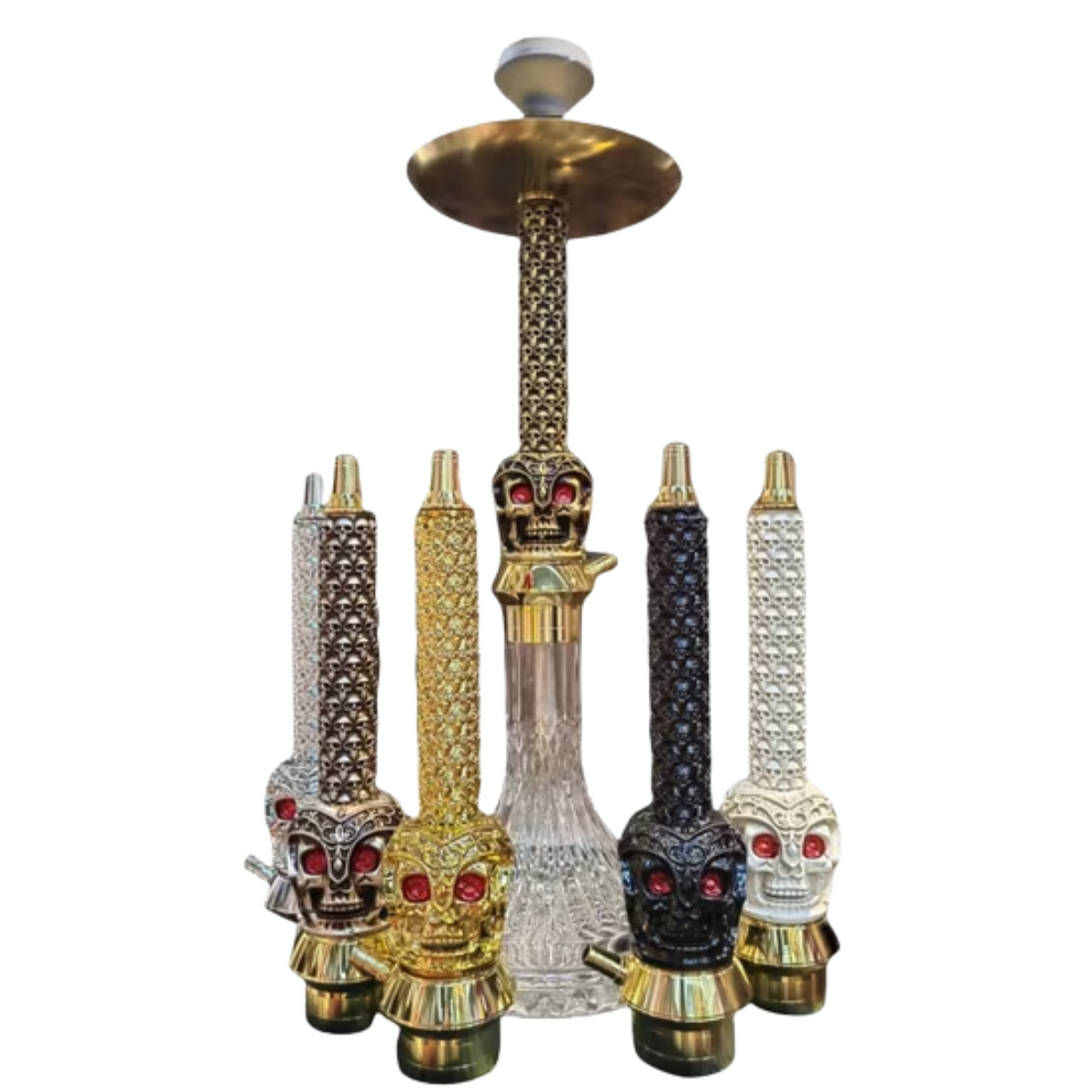 OWL DESIGN HOOKAH - LUXX 4744 - ALUMINIUM + RESIN HOOKAH 65CMS