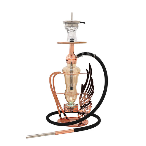 ALUMINIUM + GLASS LED HOOKAH - LUXX 4690