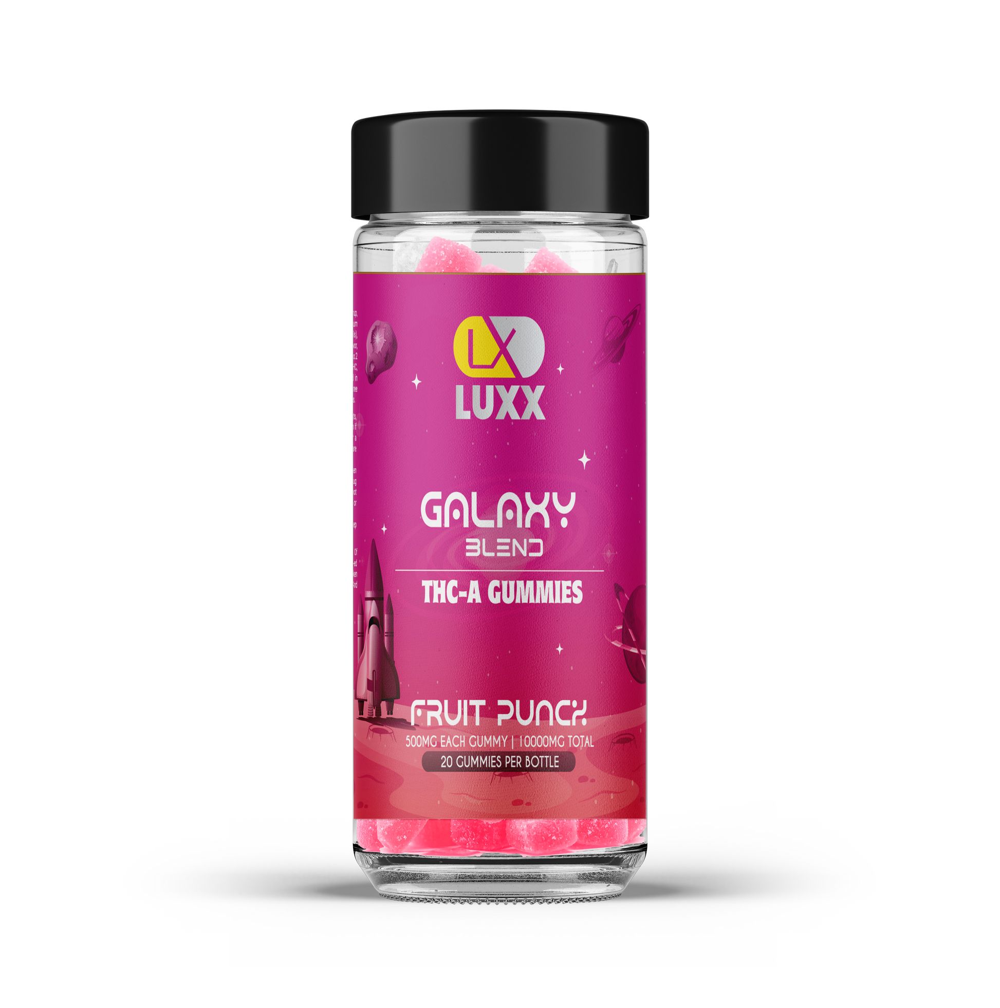 LUXX GALAXY BLEND THC-A GUMMIES JAR - FRUIT PUNCH (Sativa)