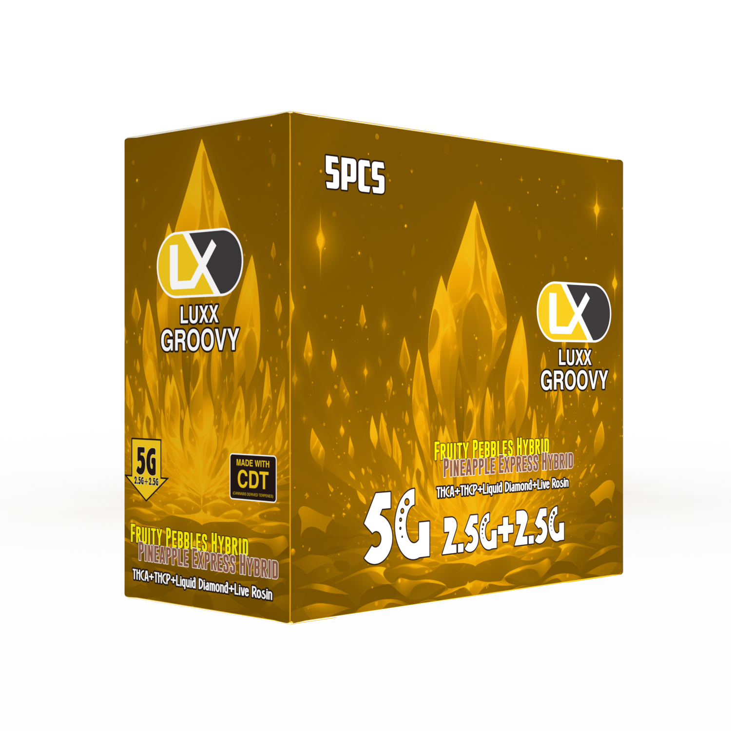 LUXX GROOVY DUAL FLAVOR 5000 MG - FRUITY PEBBLES + PINEAPPLE EXPRESS