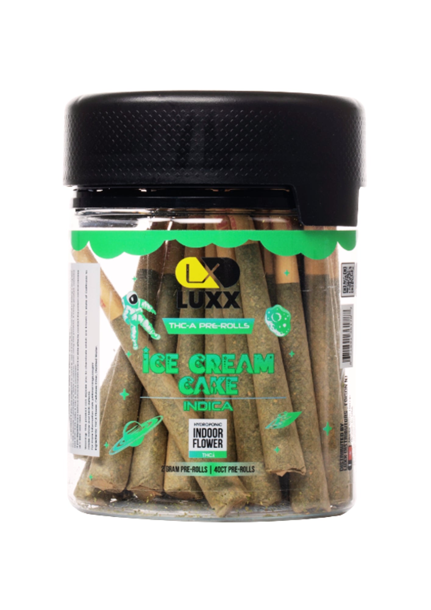 LUXX THC-A 40 COUNT 2GRAM PRE-ROLLS JAR - ICE CREAM CAKE