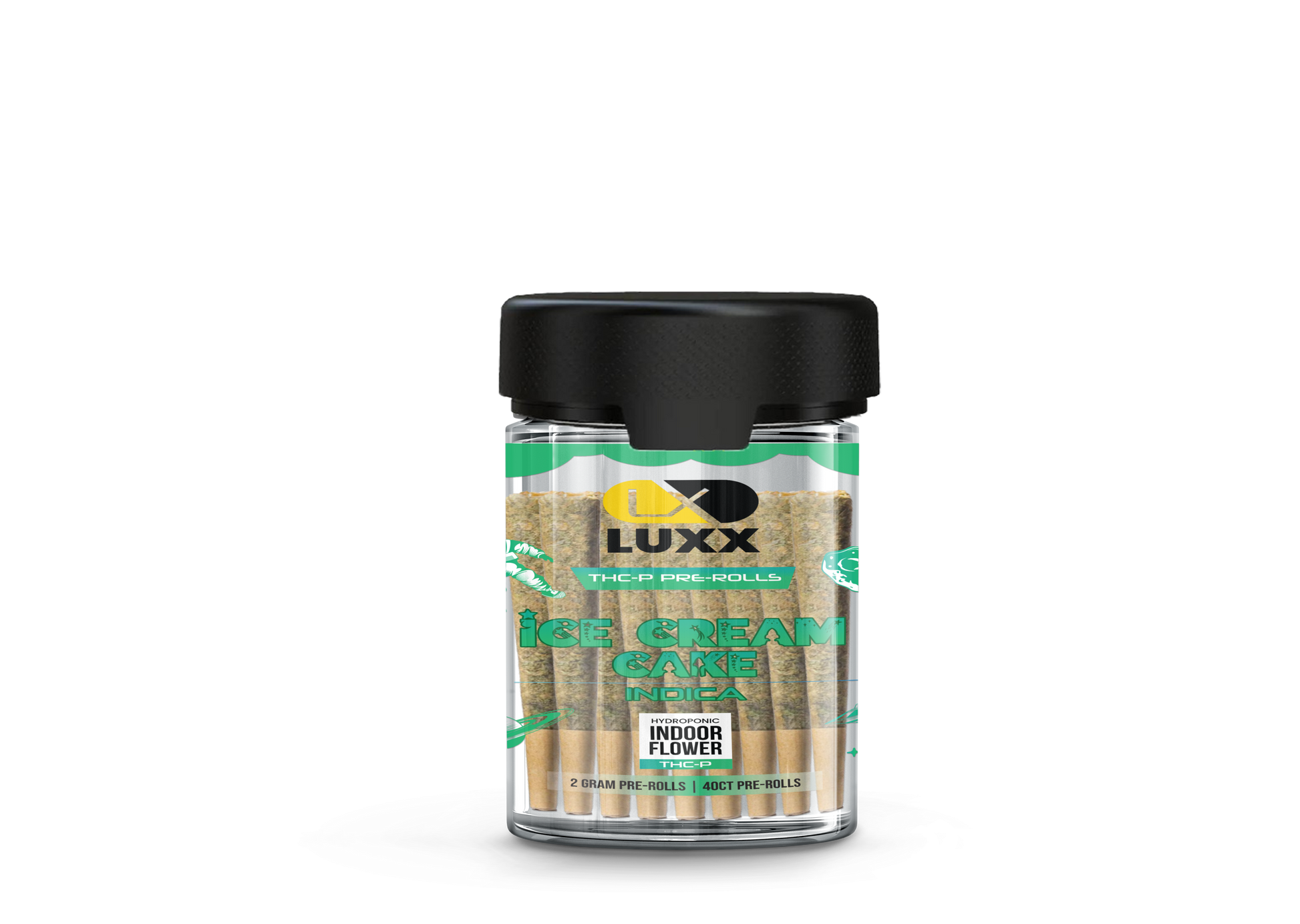 LUXX THC-P 2GM PRE-ROLL 40 COUNT JAR - ICE CREAM