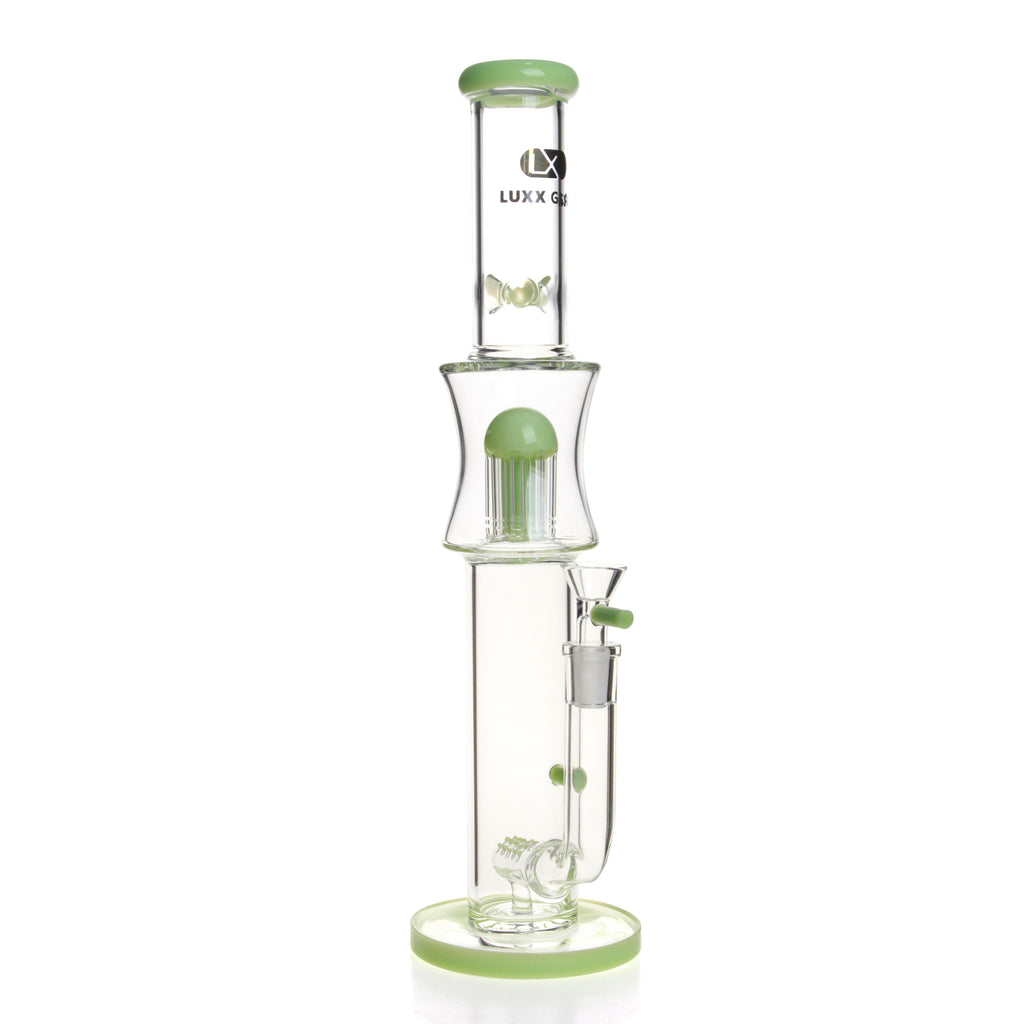 LUXX GLASS 14" PERC STRAIGHT TUBE - LX1244