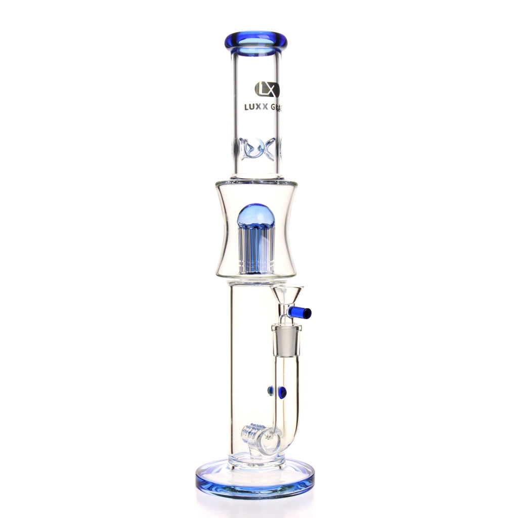 LUXX GLASS 14" PERC STRAIGHT TUBE - LX1244