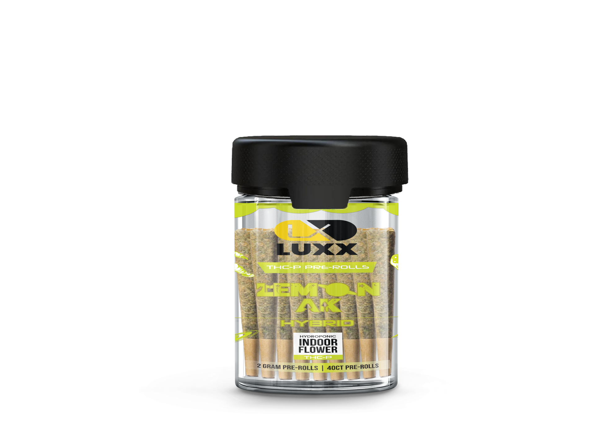 LUXX THC-P 2GM PRE-ROLL 40 COUNT JAR - LEMON AK