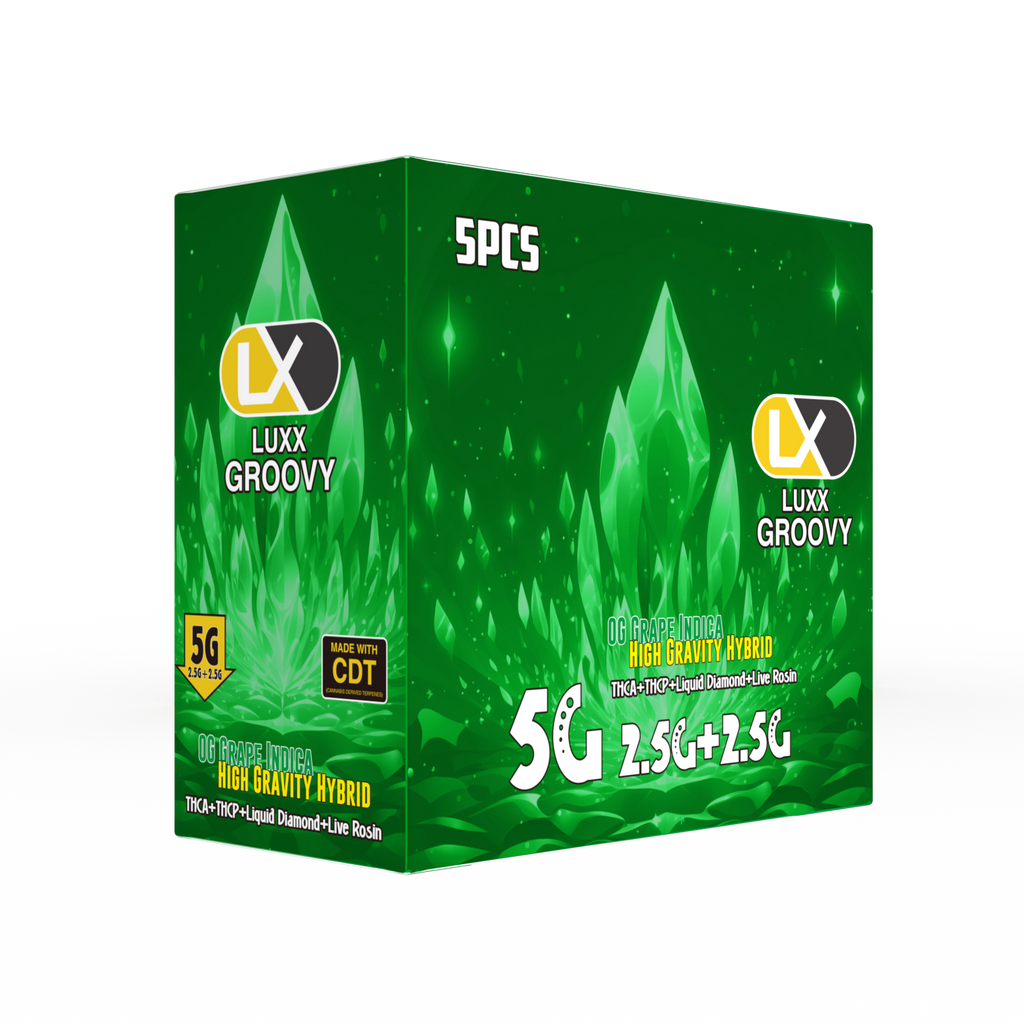 LUXX GROOVY DUAL FLAVOR 5000 MG - OG GRAPE + HIGH GRAVITY