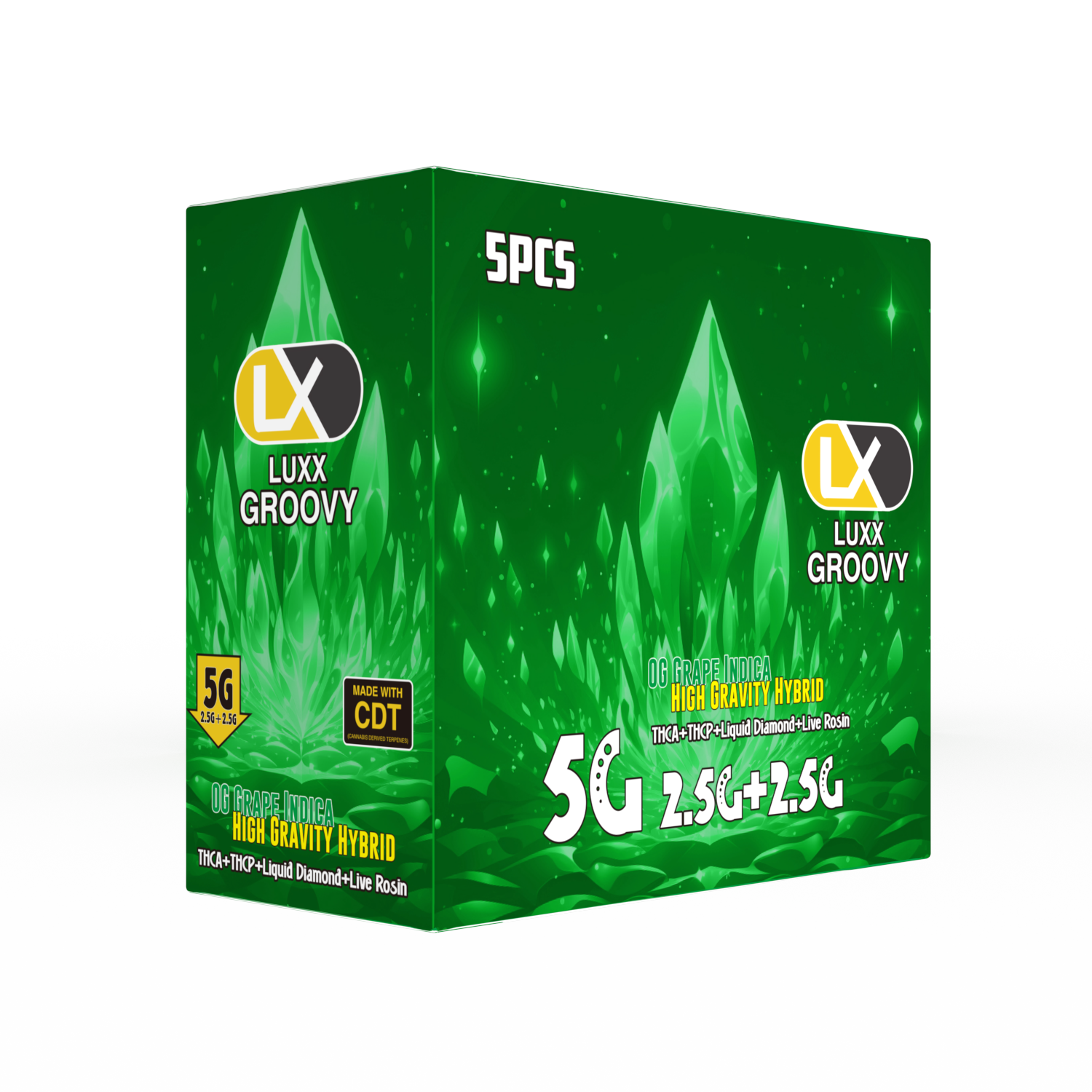 LUXX GROOVY DUAL FLAVOR 5000 MG - OG GRAPE + HIGH GRAVITY