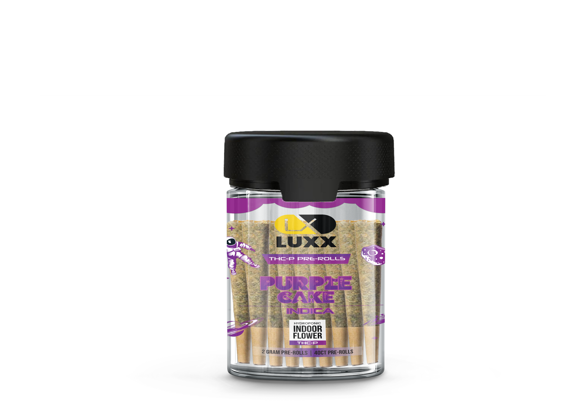 LUXX THC-P 2GM PRE-ROLL 40 COUNT JAR - PURPLE CAKE
