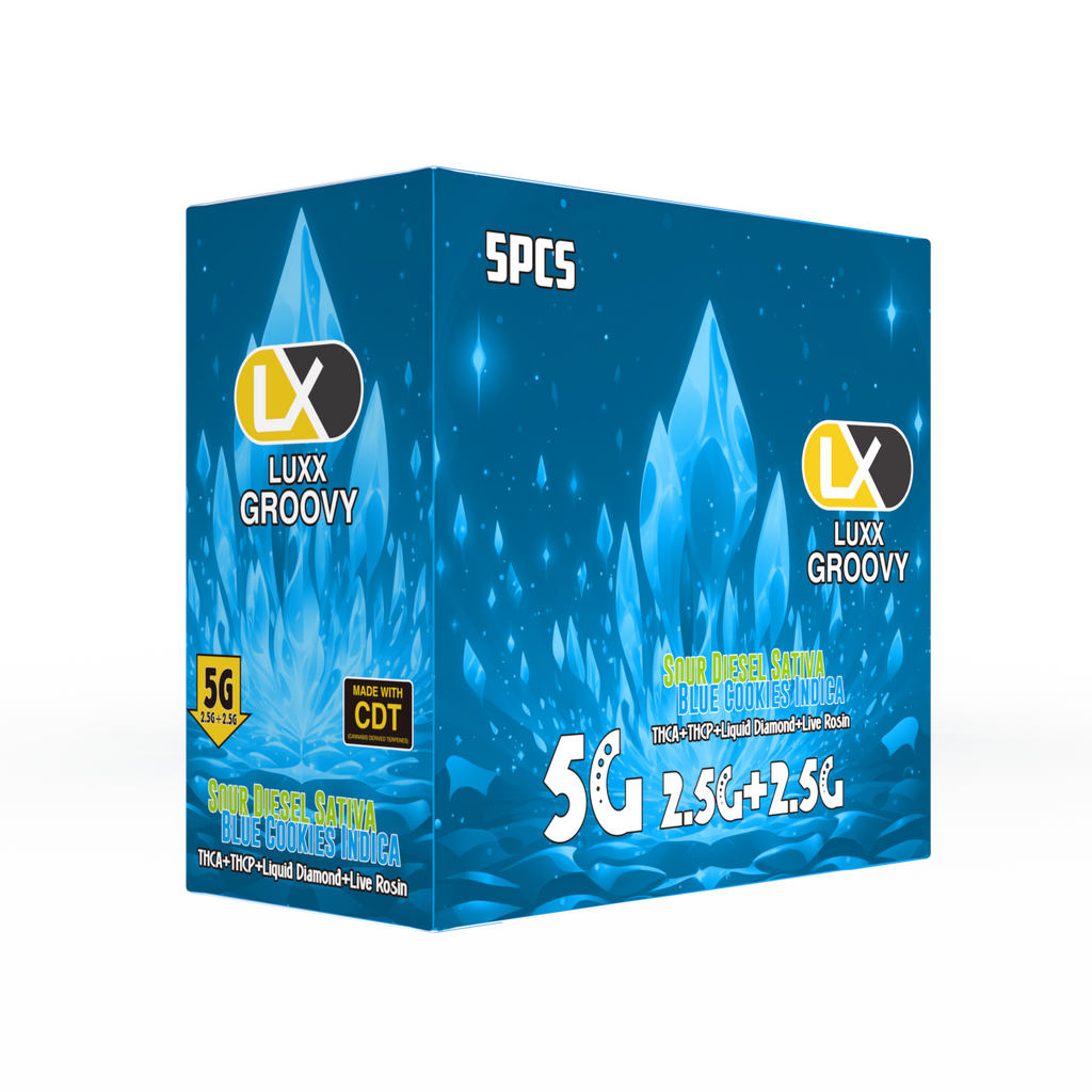 LUXX GROOVY DUAL FLAVOR 5000 MG - BLUE COOKIES + SOUR DIESEL