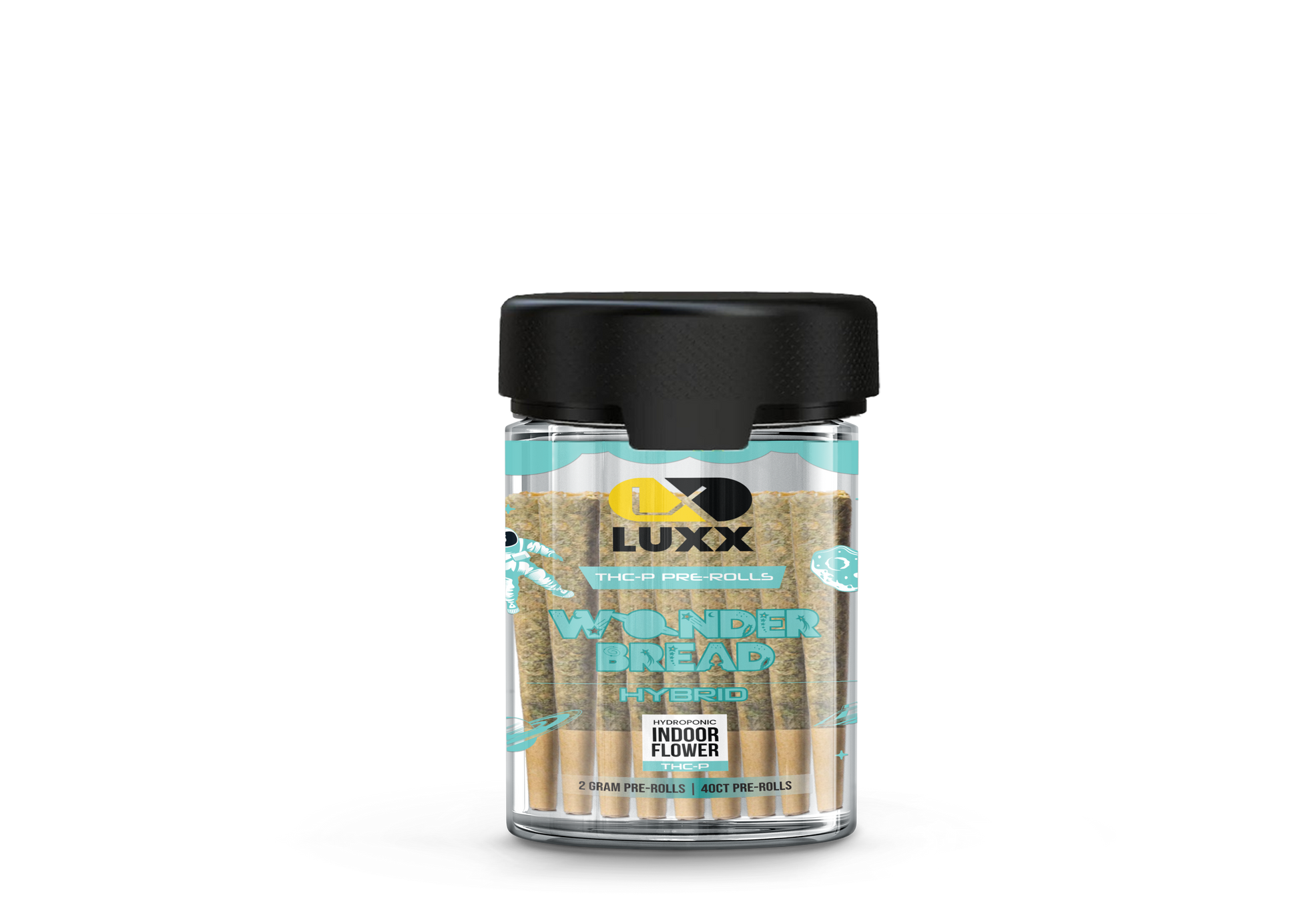 LUXX THC-P 2GM PRE-ROLL 40 COUNT JAR - WONDER BREAD